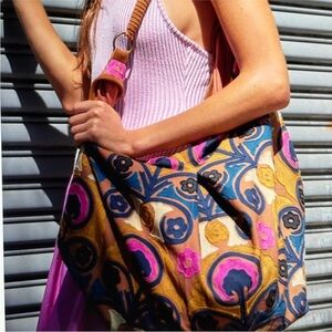 Free People Hypnotized Slouchy Colorful Tote